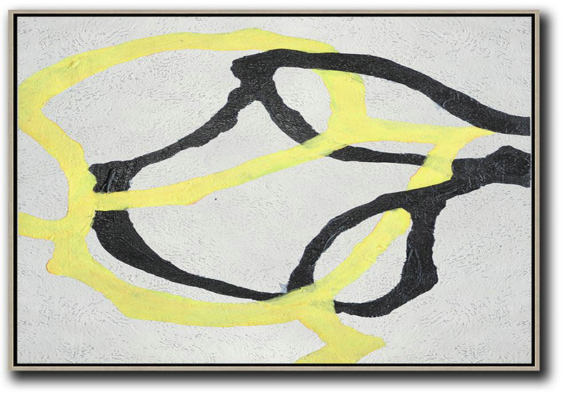 Hand Made Abstract Art,Hand-Painted Oversized Horizontal Minimal Art On Canvas,Contemporary Artwork